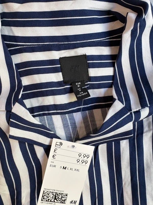 H&M H&M blue/white resort shirt M