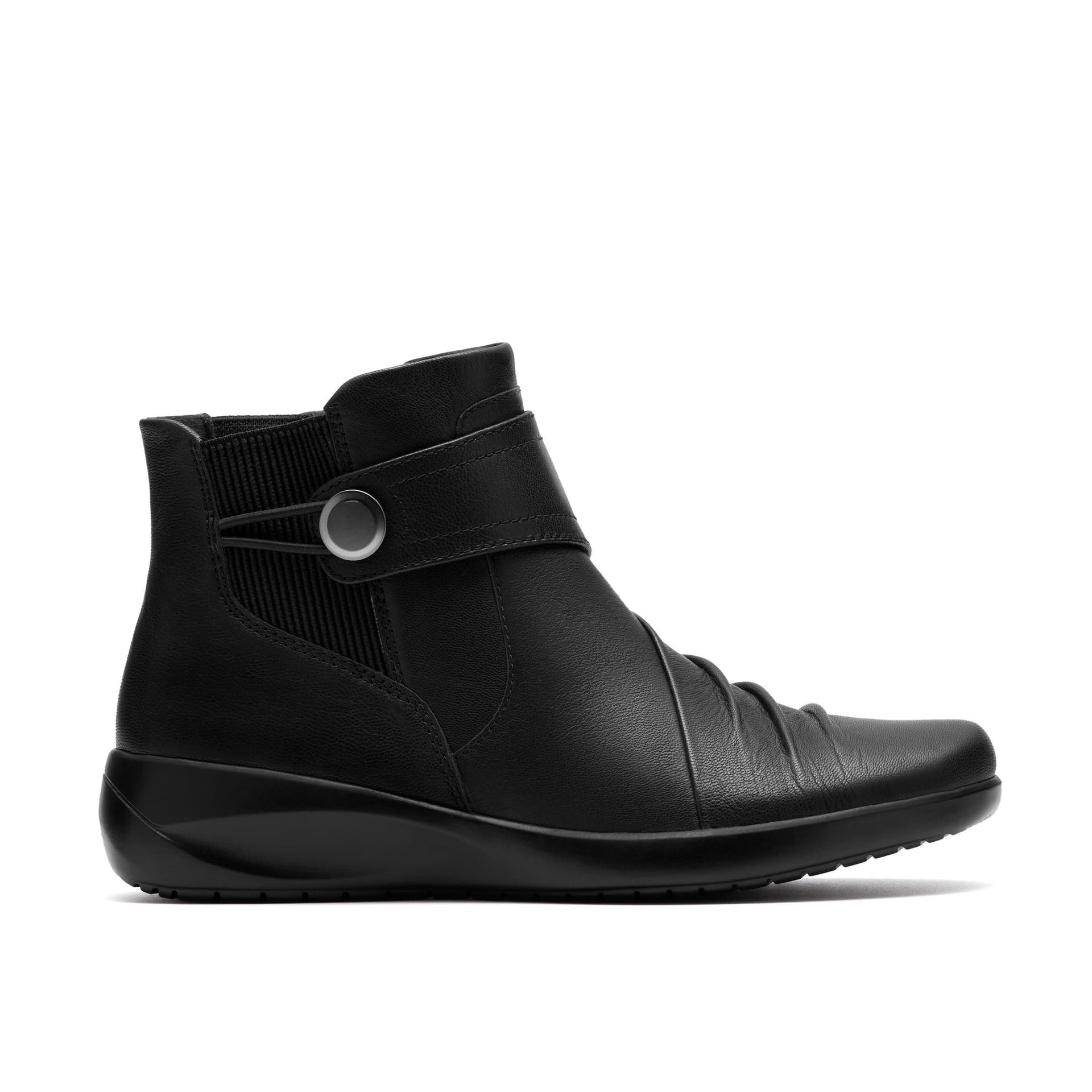 Clarks Clarks Women's Kaetlyn Sara Black Leather Ankle Boots