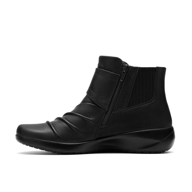 Clarks Clarks Women's Kaetlyn Sara Black Leather Ankle Boots - 2