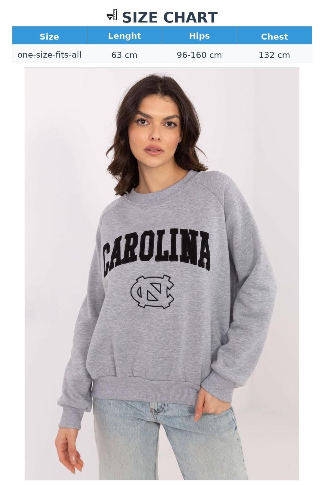 Love Lace Love Lace Women's Cotton Long Sleeve Logo Patch Sweatshirt in Grey - 4
