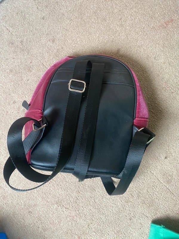 New Look velvet style small backpack
