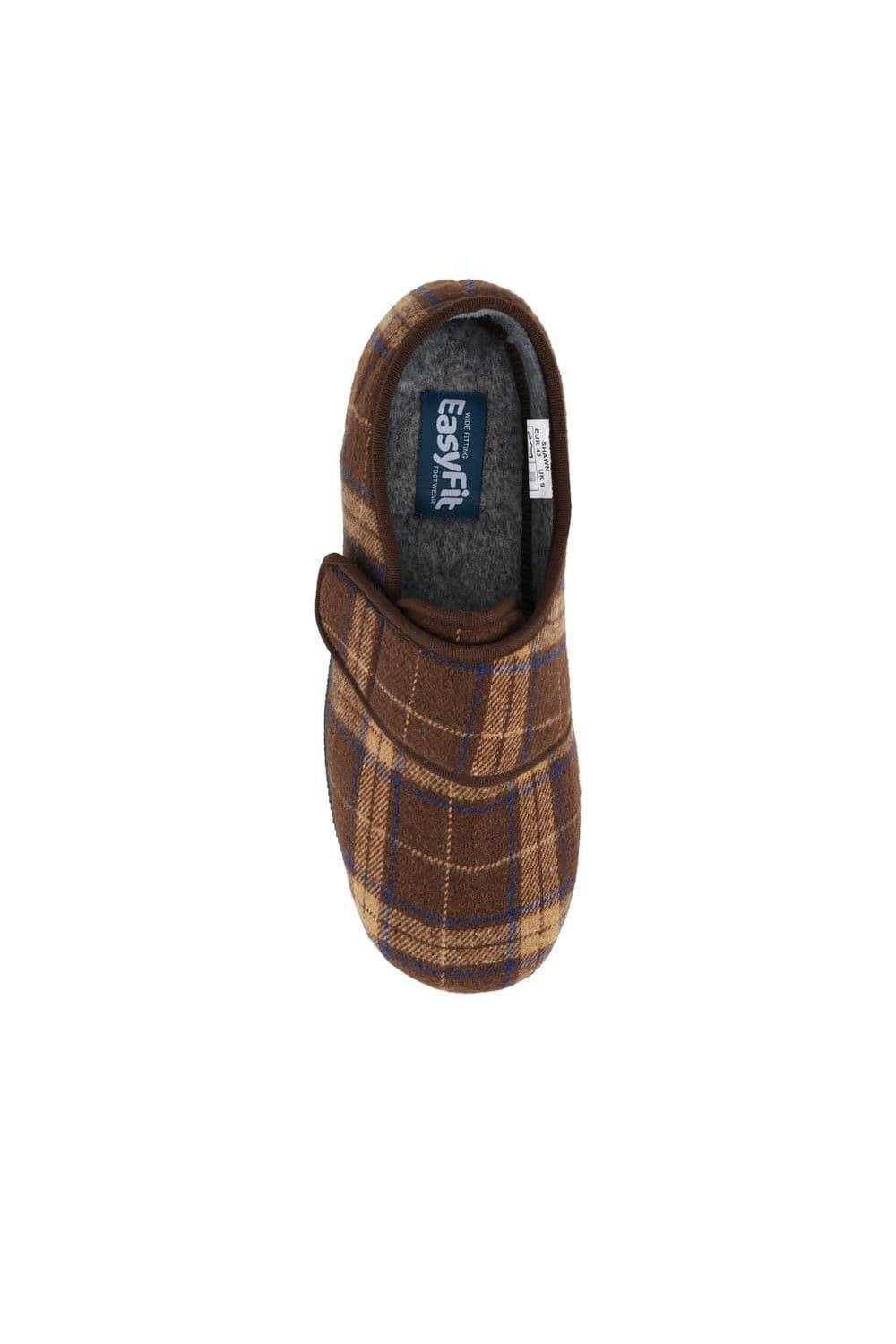Easyfit Easyfit Men's Extra Wide Adjustable Fit Slippers in Brown - 4