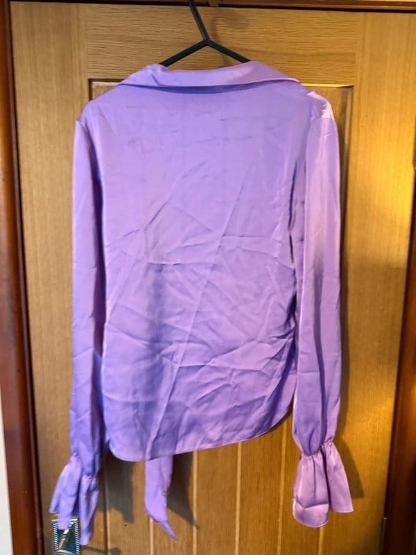 ASOS Lilac Silk Wrap Blouse Size 10