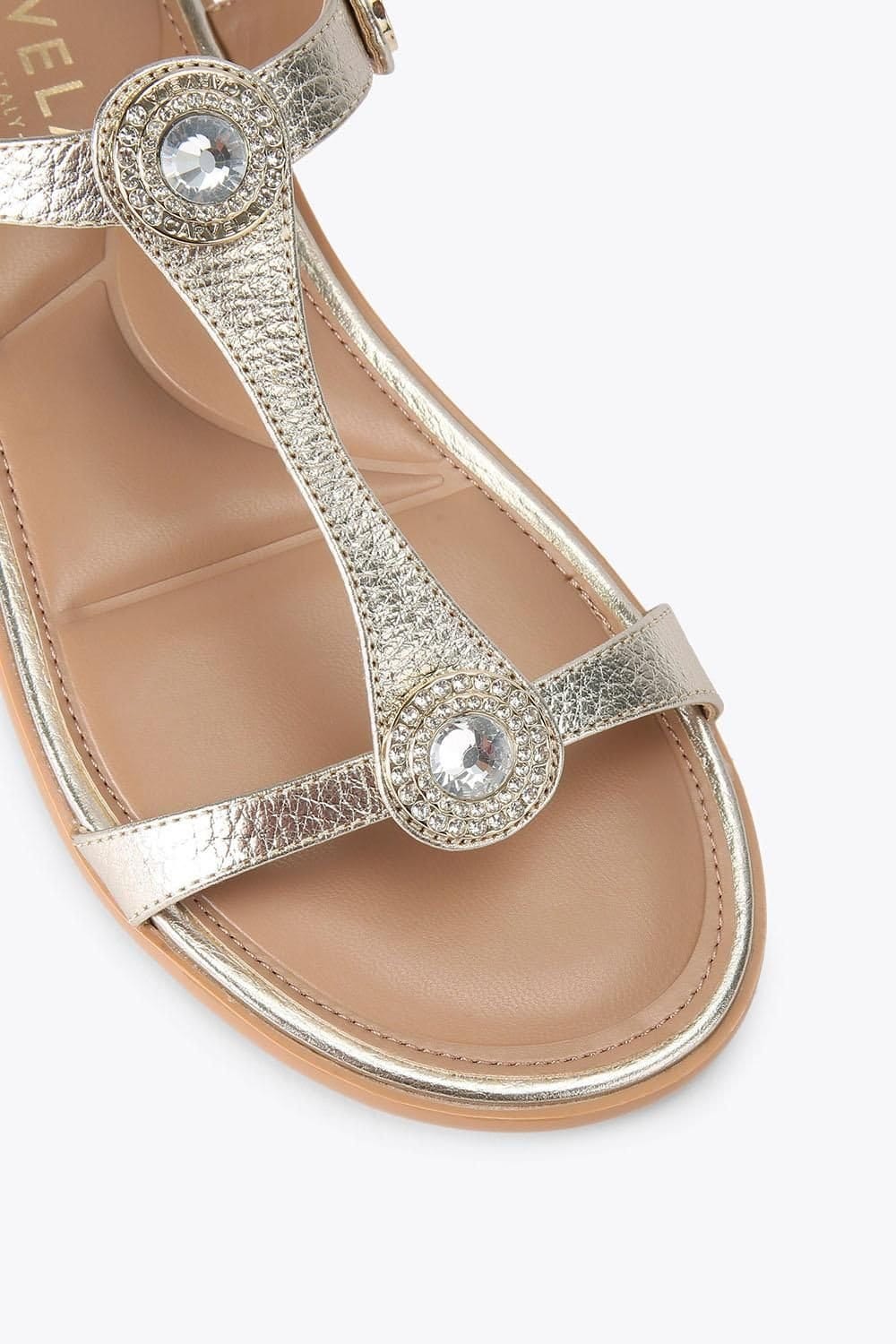 Carvela Carvela Women's 'Amalia Sandal Wide Fit' Leather Sandals in Gold - 4