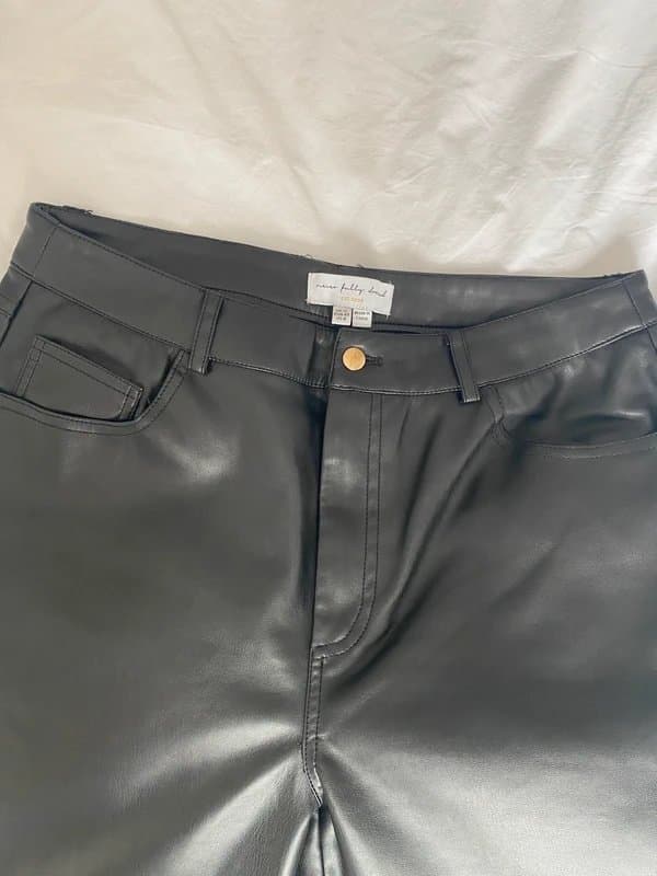 Never Fully Dressed Never Fully Dressed Vegan Leather Trousers – UK 12