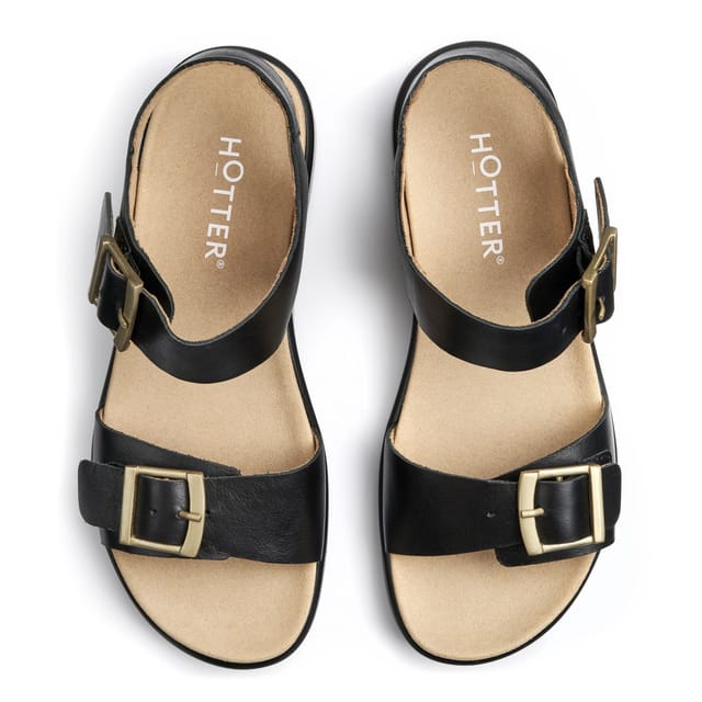 Hotter Hotter Women's Wide Fit 'Corfu' Sandals in Black - 3