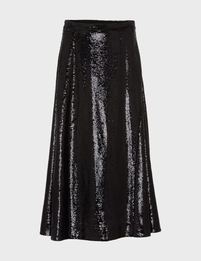Hobbs London Hobbs London Women's Greta Sequin Skirt in Jet Black - 2