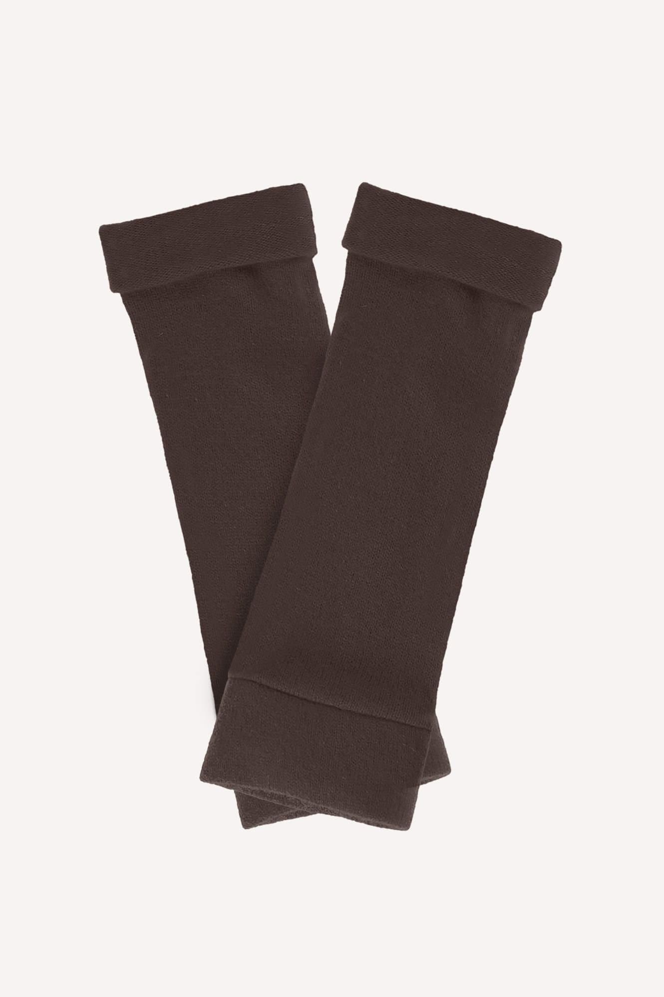 Turtle Doves Turtle Doves Men's Cashmere Fingerless Gloves in Brown