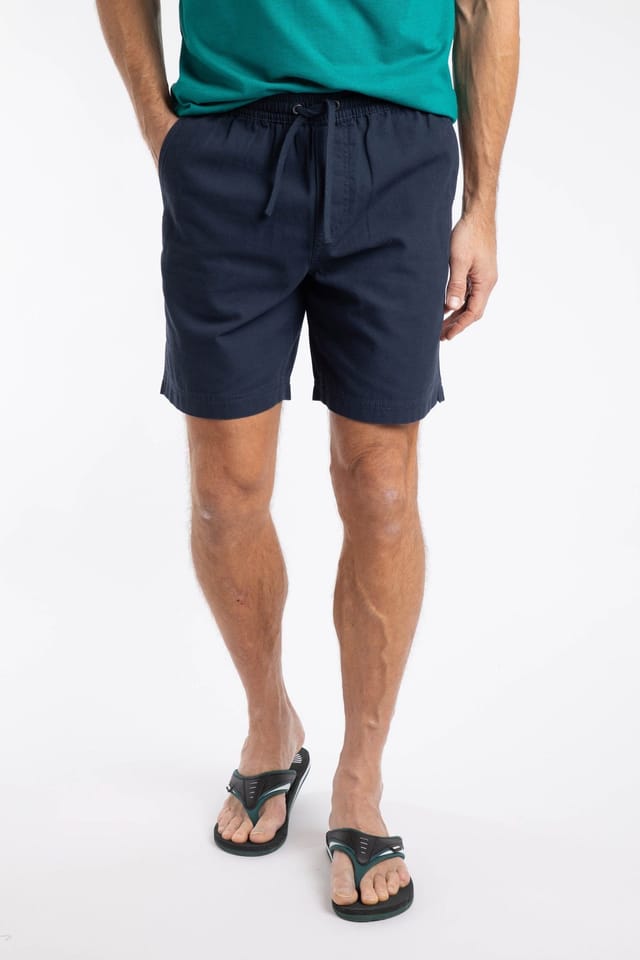 Weird Fish Weird Fish Men's Weston Canvas Shorts in Navy - 3