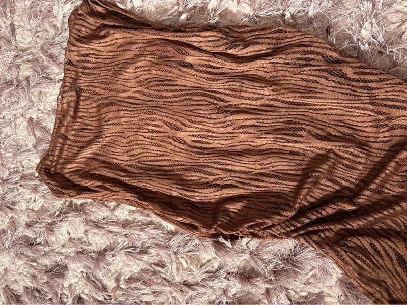 ASOS Brown Semi Sheer Vest Style Top