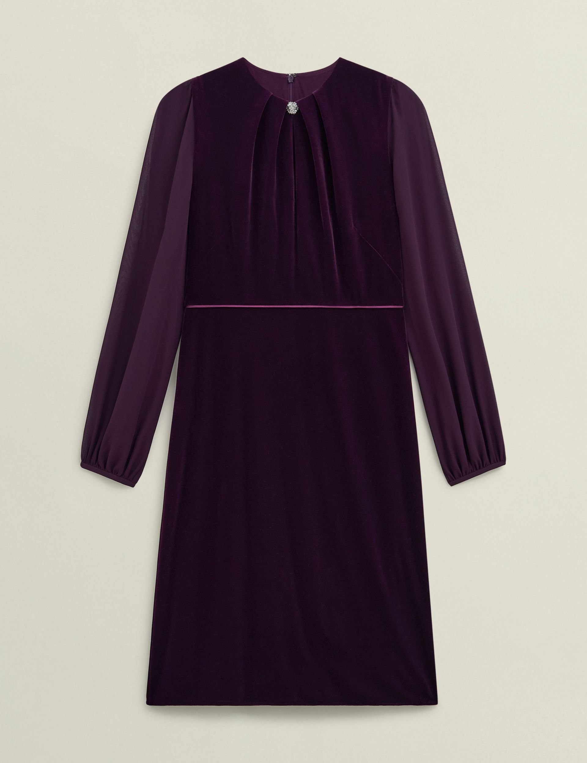 Hobbs London Hobbs London Women's WILLOW DRESS in Aubergine - 2