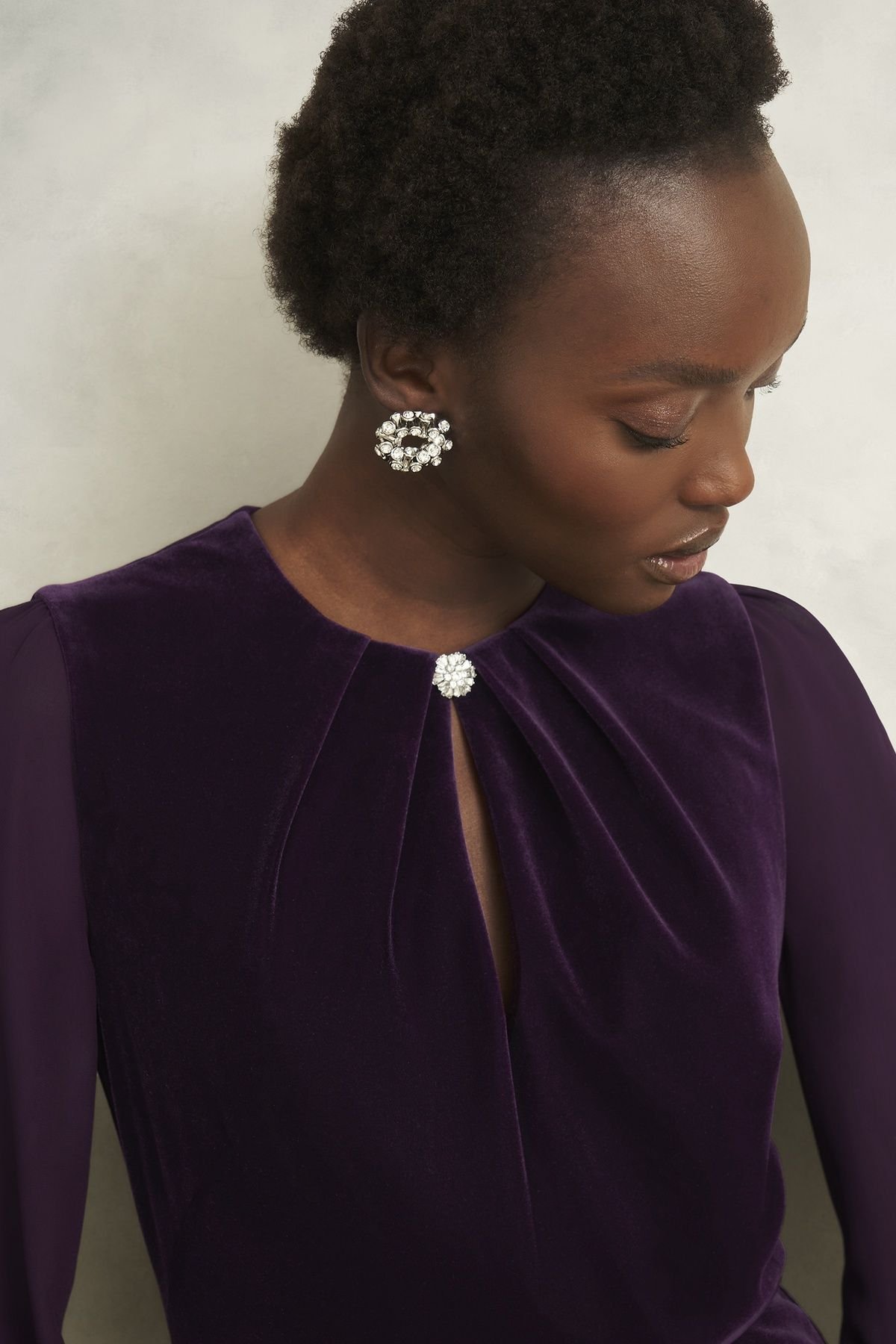 Hobbs London Hobbs London Women's WILLOW DRESS in Aubergine - 3