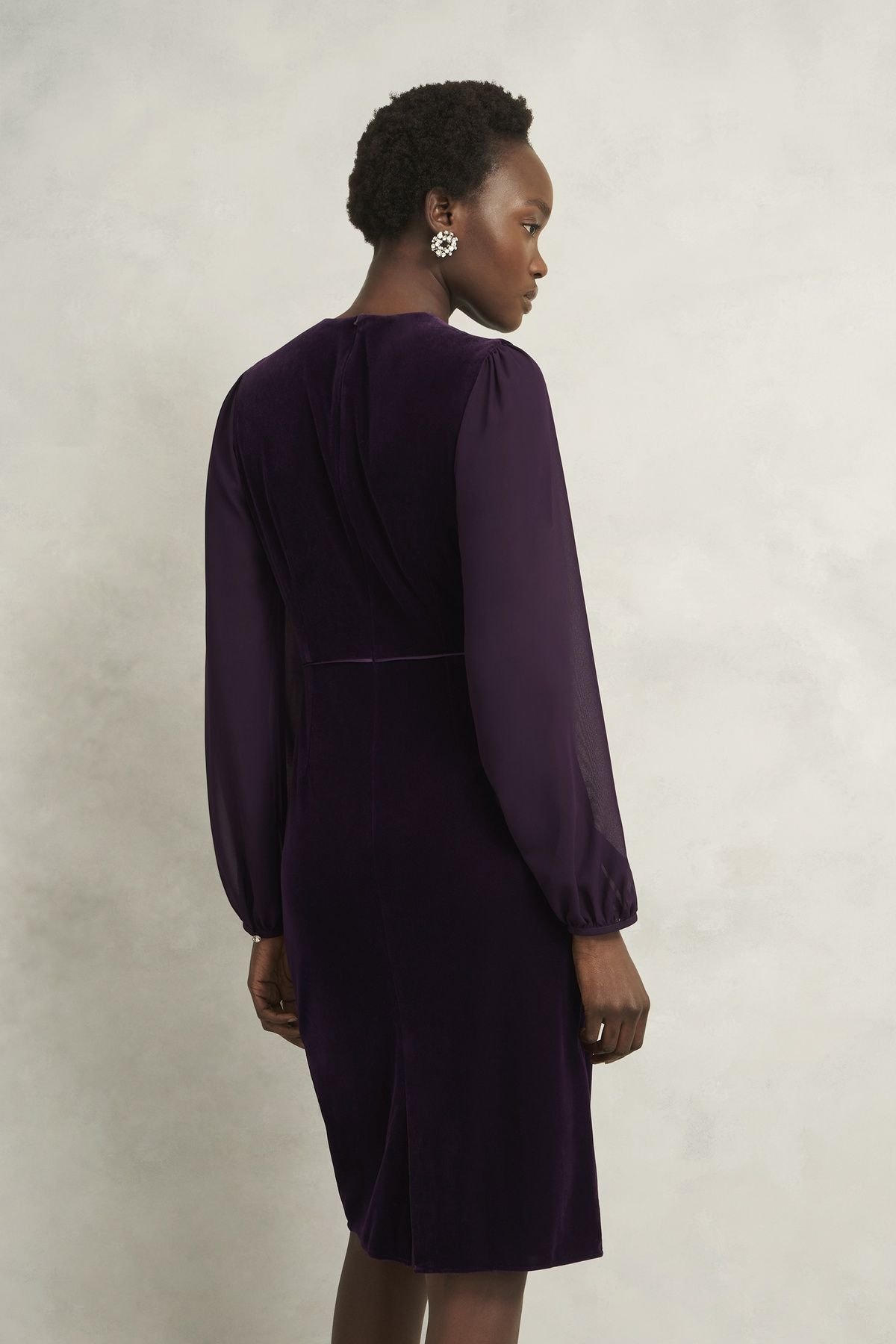 Hobbs London Hobbs London Women's WILLOW DRESS in Aubergine - 4