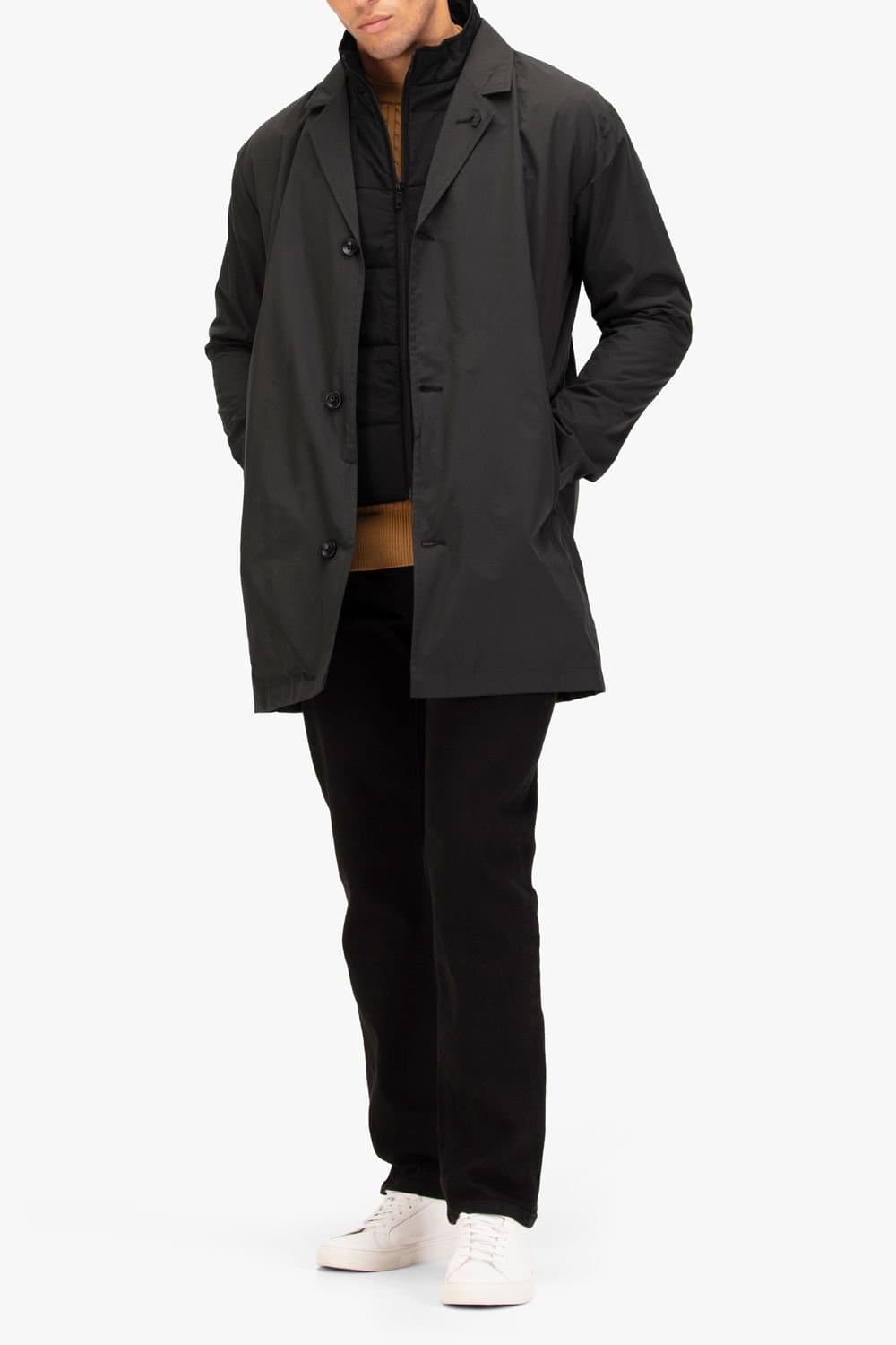 Luke 1977 Luke 1977 Men's Hat Trick Coat Inner Gilet in Black