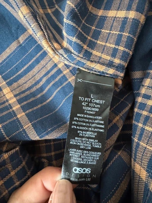 ASOS Design Mens ASOS Design Checked Shirt - L