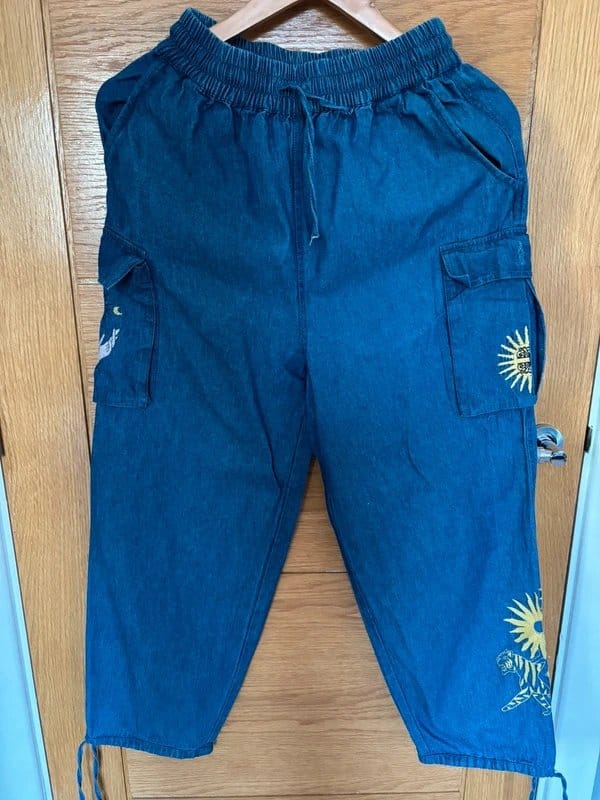Never Fully Dressed Blue Denim Petite Trousers
