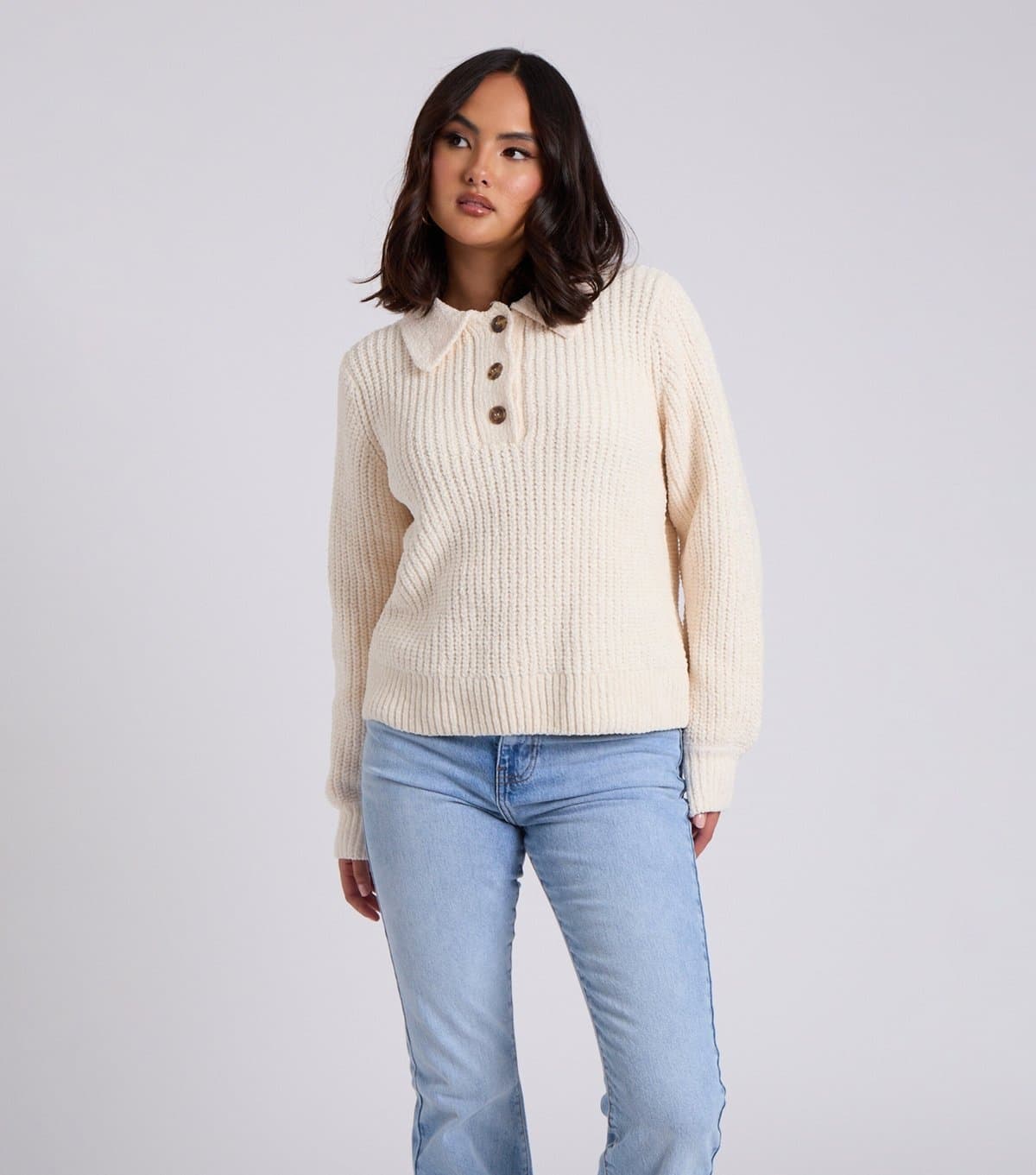 Urban Bliss Women's Cream Chenille Jumper Urban Bliss New Look