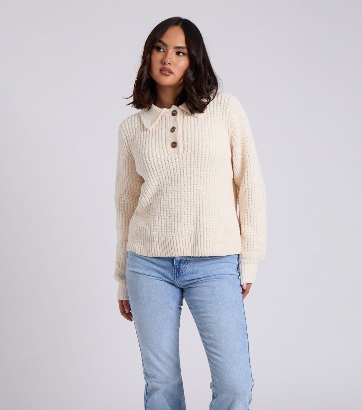 Urban Bliss Women's Cream Chenille Jumper Urban Bliss New Look - 1