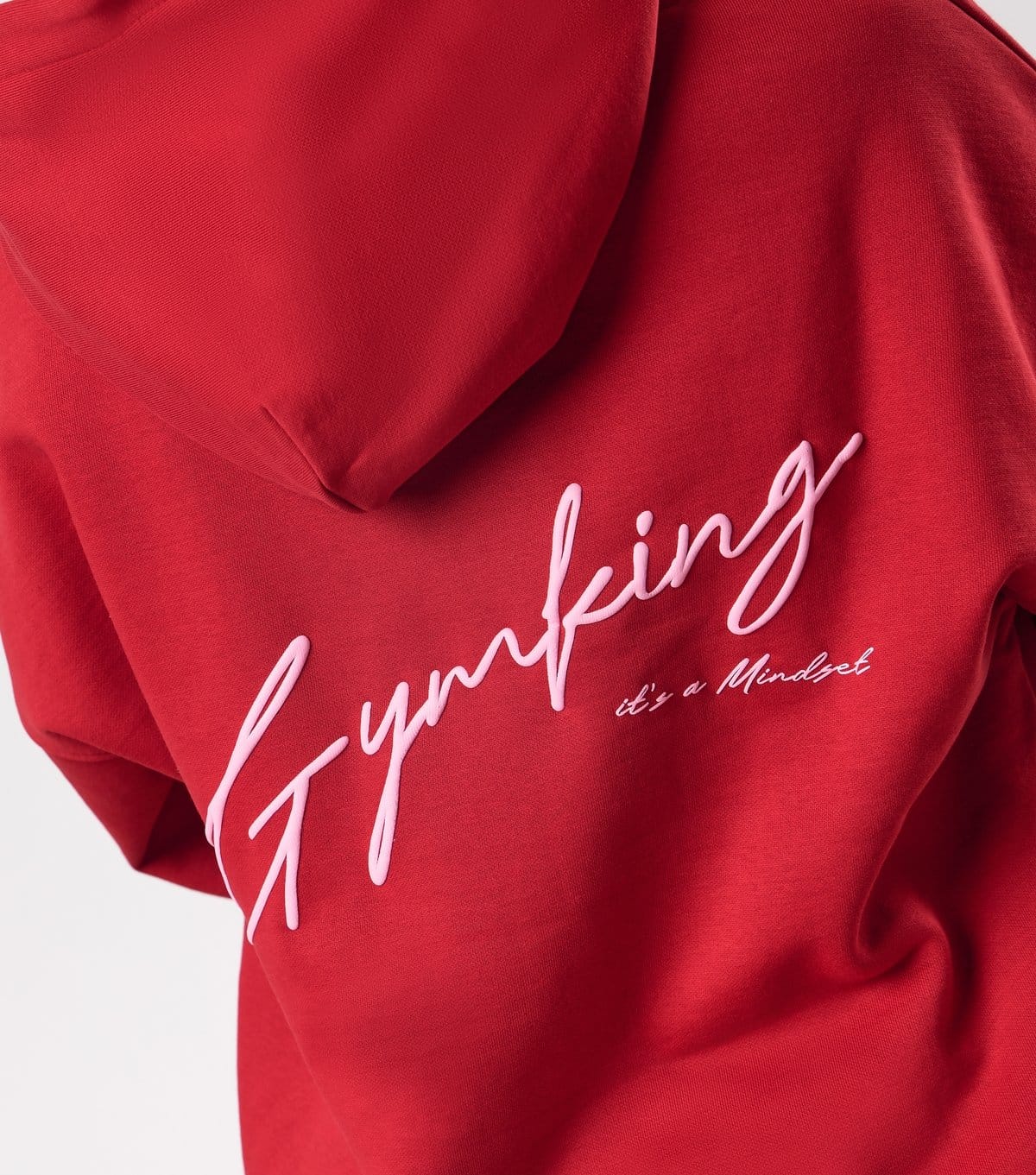 Gym King Women's Red Script Hoodie Gym King New Look - 4