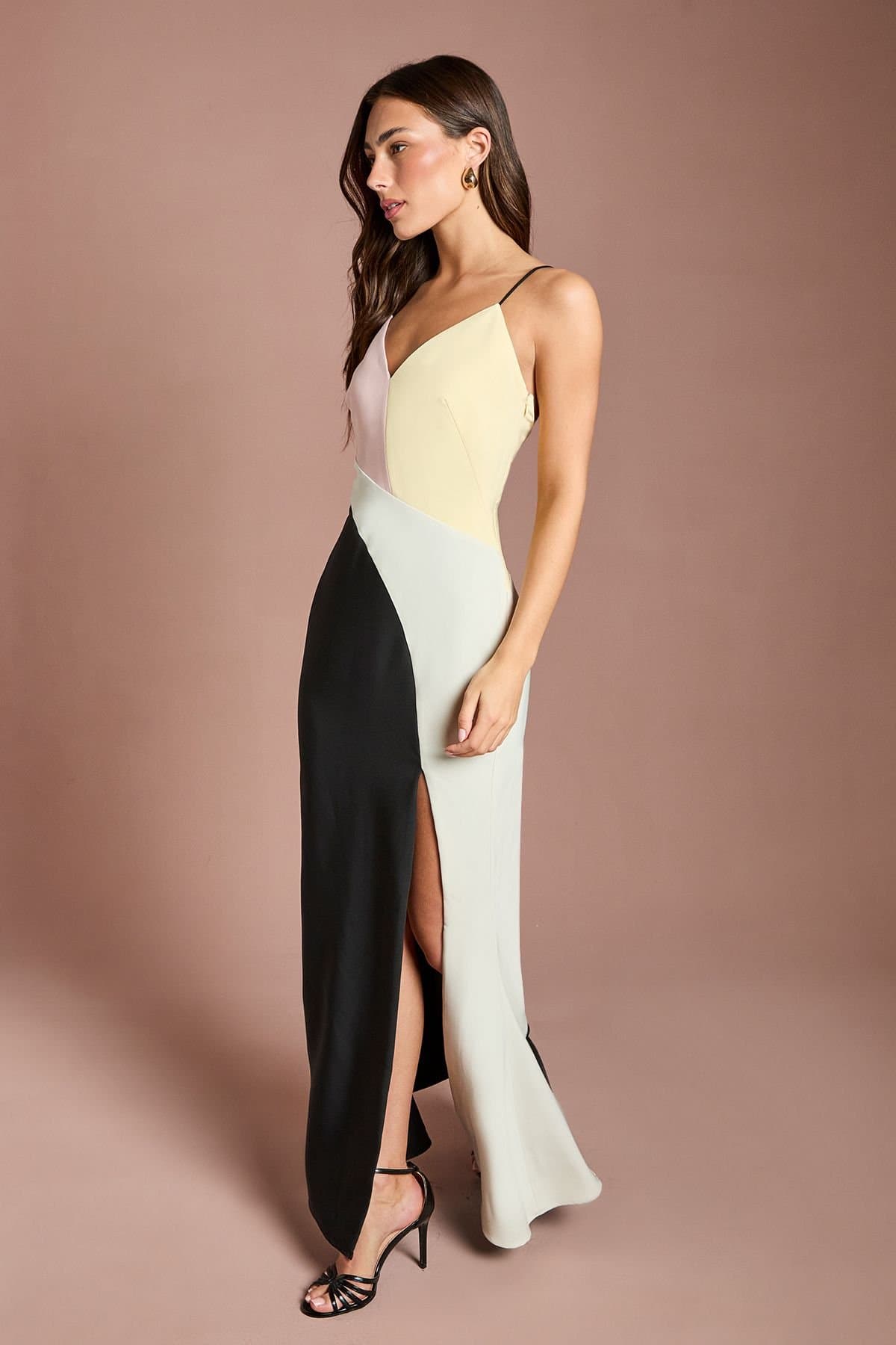 Coast Coast Women's Strappy Colour Block Midi Dress