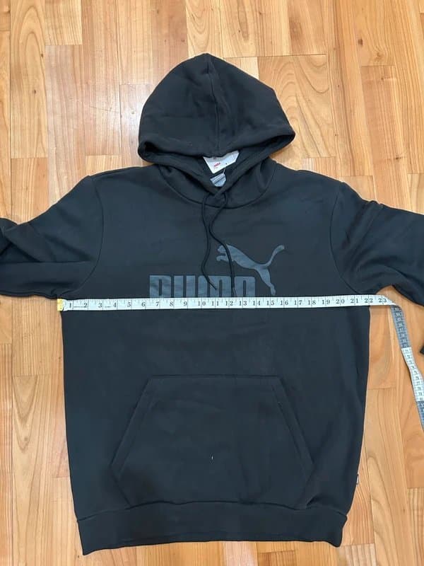Puma PUMA Essentials Logo Hoodie – Men’s Size M (Black)