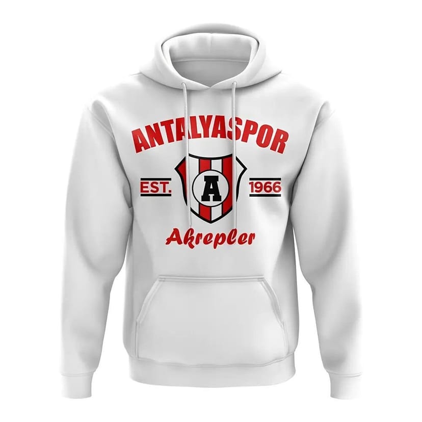 Antalyaspor Antalyaspor Men's Mens Established Football Hoody White - 1