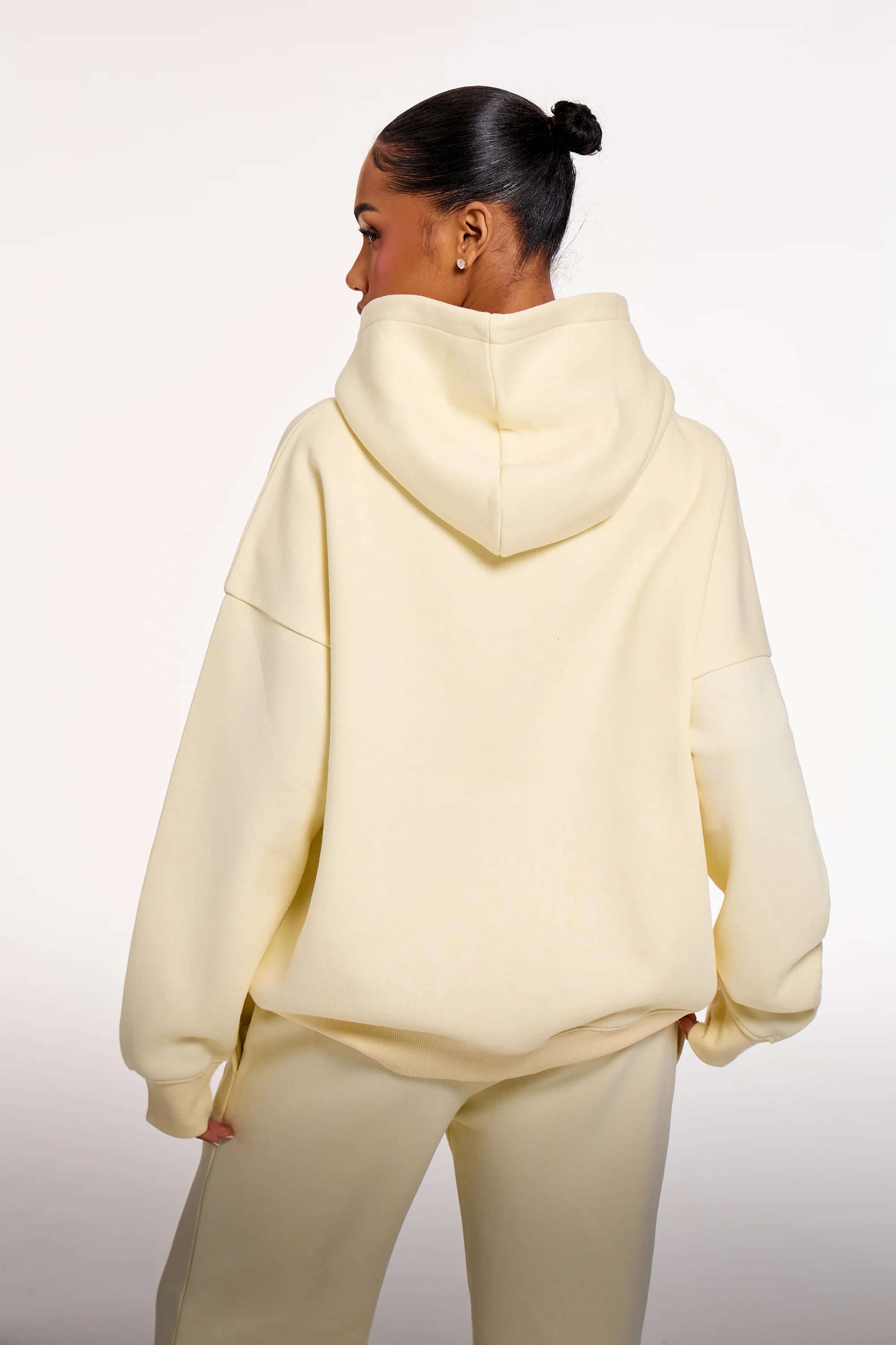 Kaiia Kaiia Chrome Logo Oversized Hoodie Lemon - 4