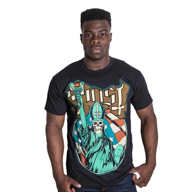 Ghost Ghost Men's Statue of Liberty T-Shirt in Black - 2