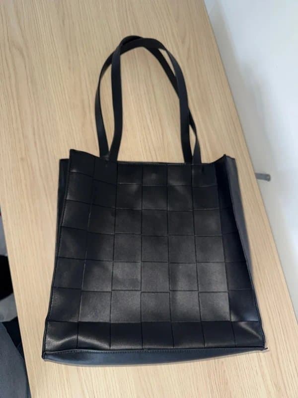 ASOS Black faux leather tote bag