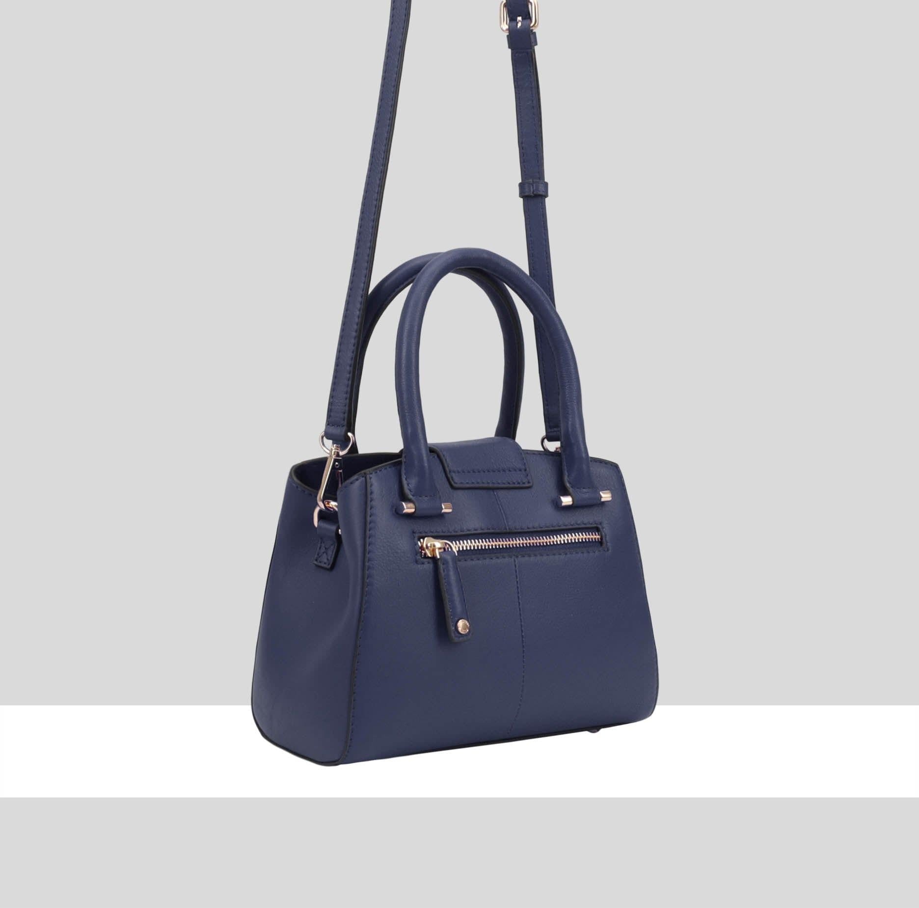 Paul Costelloe Paul Costelloe Women's Alice Leather Multi Way Bag in Navy - 4