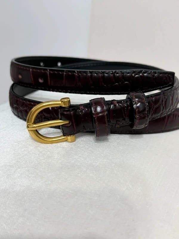 ASOS Women’s burgundy Croc-Effect  Belt