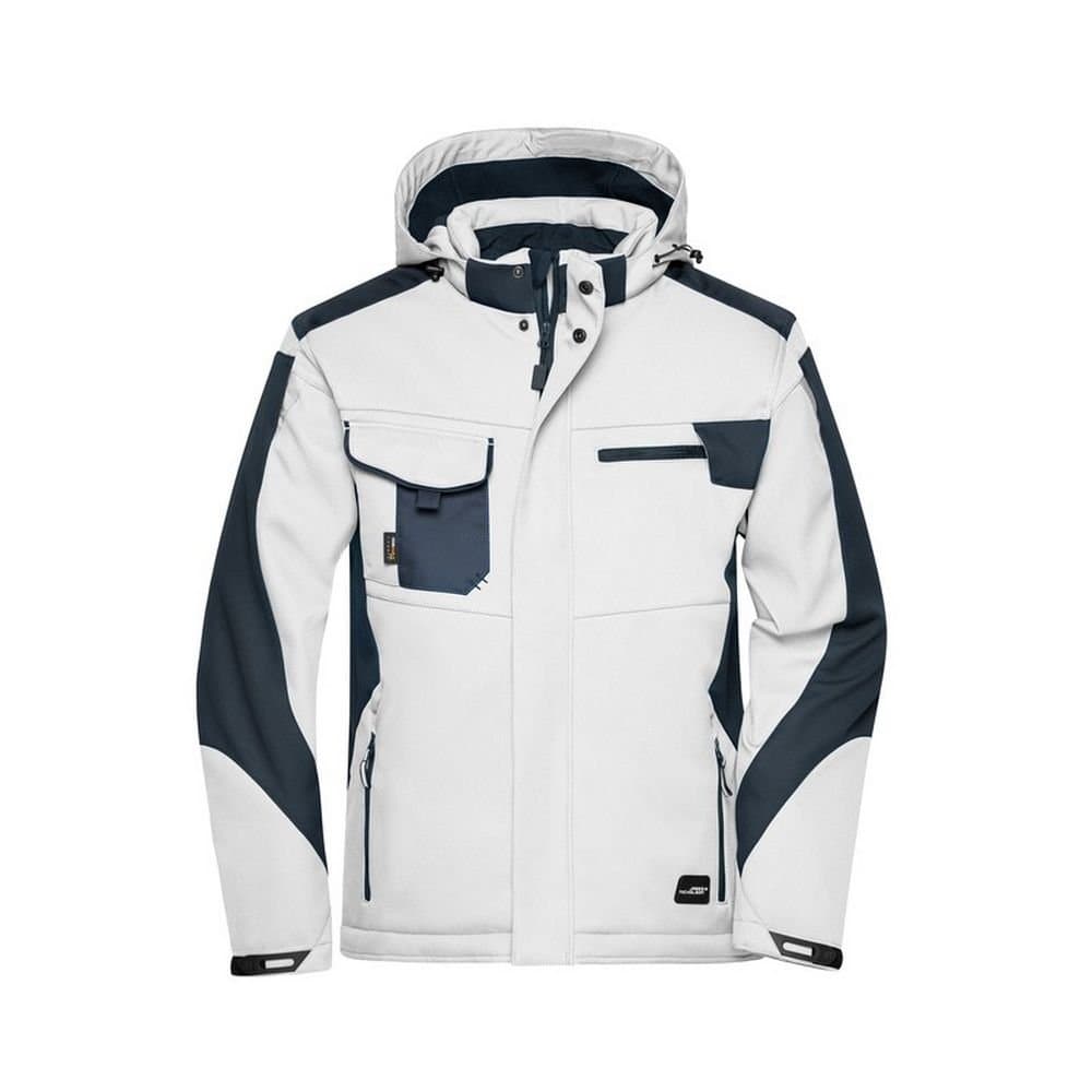 James and Nicholson James and Nicholson Men's Craftsmen Strong Soft Shell Jacket in Off-White