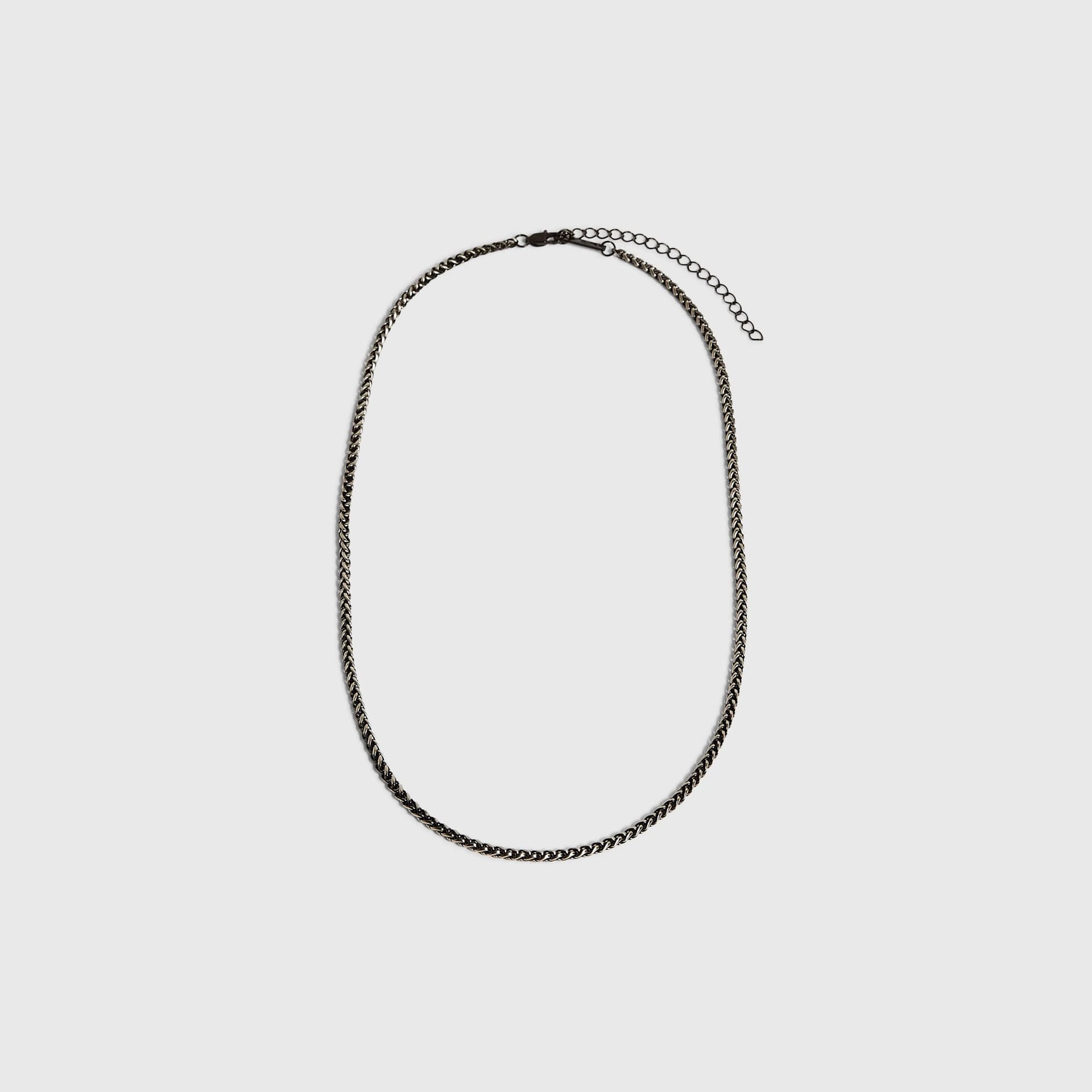 River Island Mens River Island Silver Stainless Steel Snake Chain
