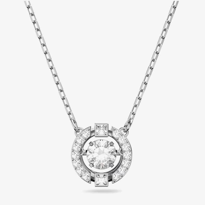 Swarovski Swarovski Women's Sparkling Silver Dancing Crystal Necklace 5286137