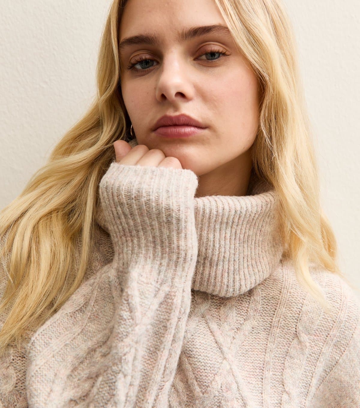 Sunshine Soul Women's Oatmeal Roll Neck Jumper Dress Sunshine Soul New Look