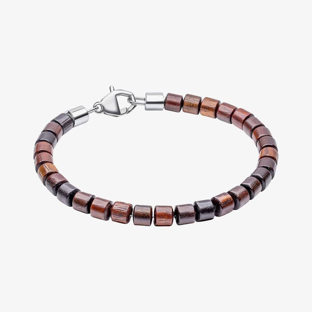 Fred Bennett Fred Bennett Men's Natural Wood Bead Bracelet B5460 in Brown