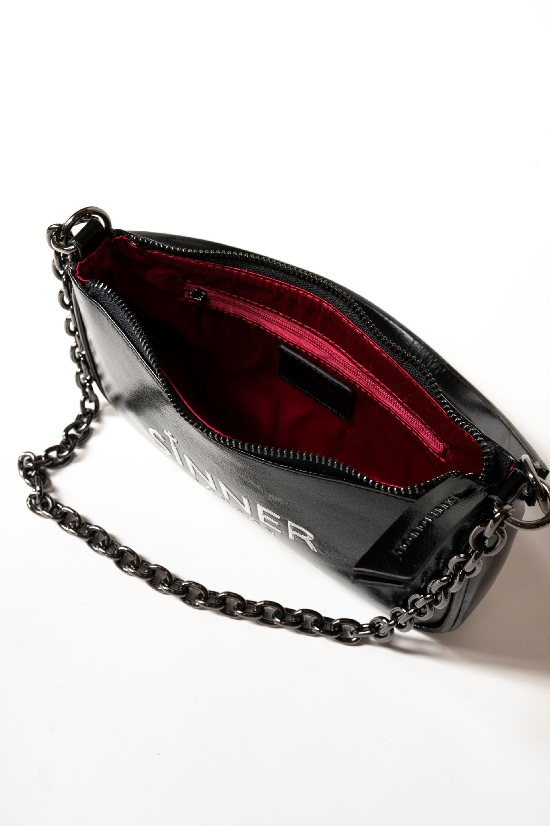 Sinner London Sinner London Women's BLACK ROSE SHOULDER BAG