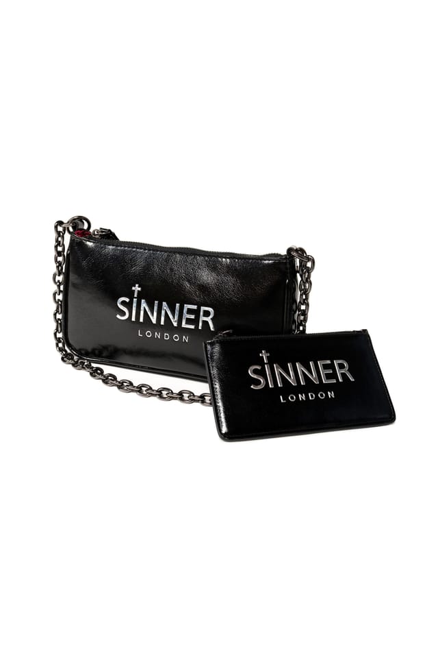 Sinner London Sinner London Women's BLACK ROSE SHOULDER BAG - 2
