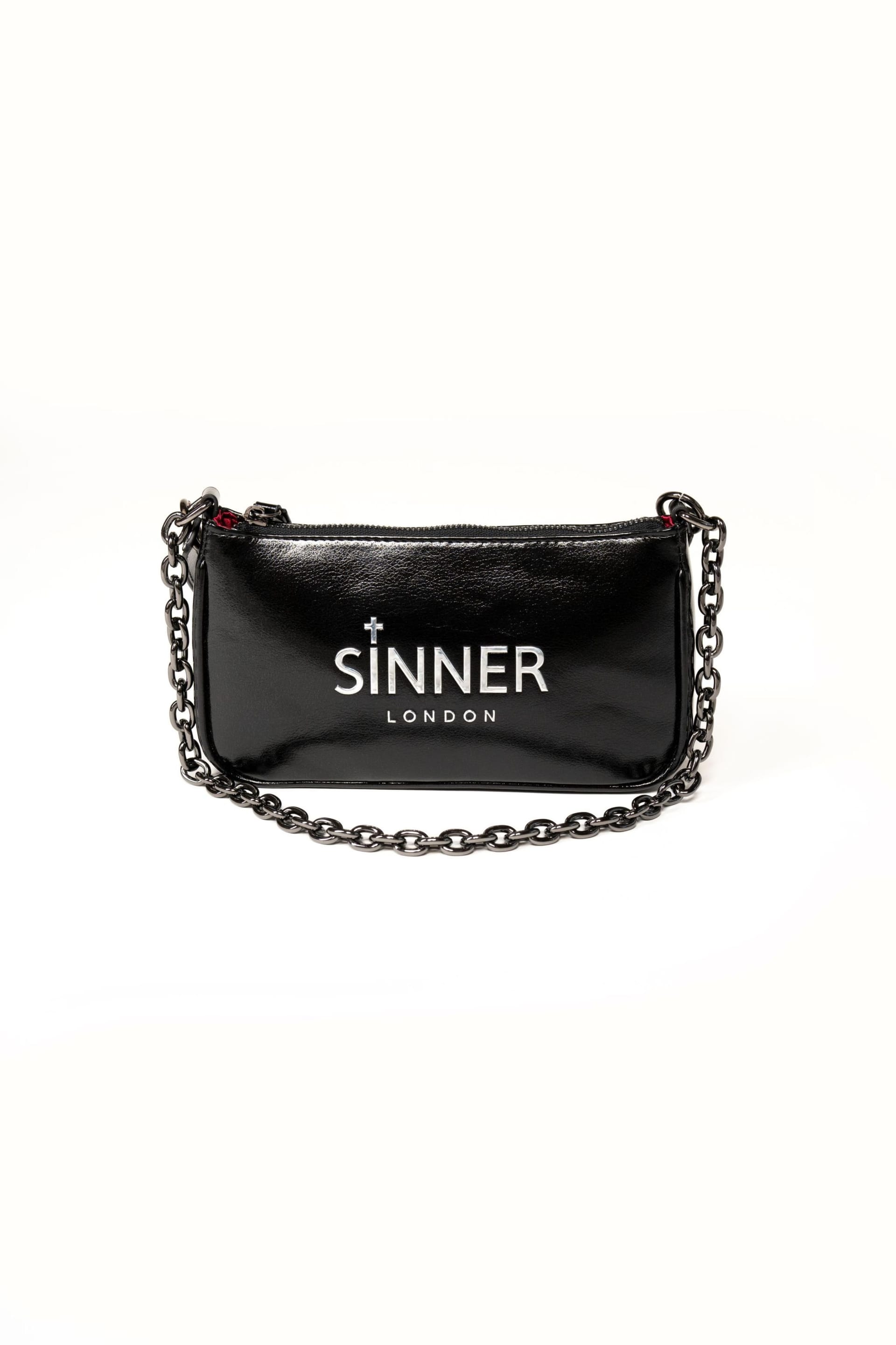 Sinner London Sinner London Women's BLACK ROSE SHOULDER BAG - 4