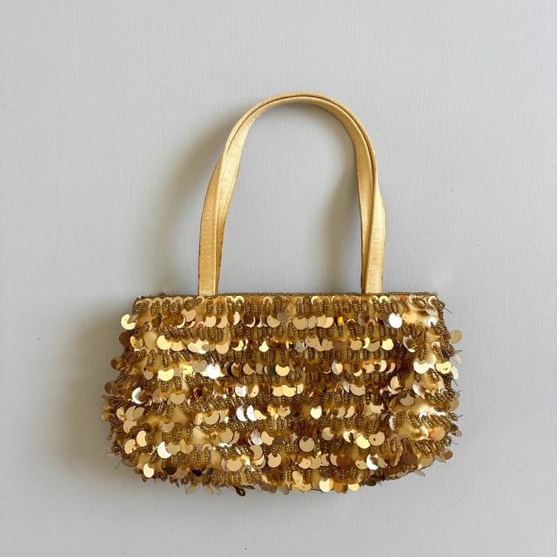 Warehouse Vintage Y2K Warehouse Yellow sequin mini handbag