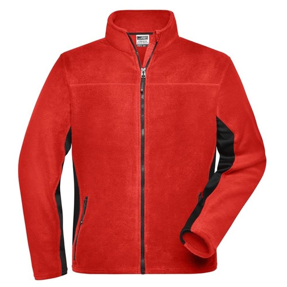 James and Nicholson James and Nicholson Men's Strong Work Fleece Jacket in Red