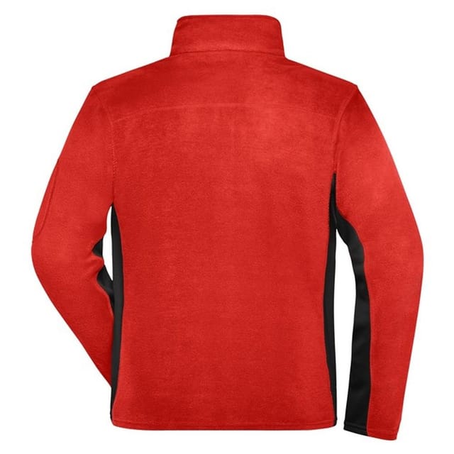 James and Nicholson James and Nicholson Men's Strong Work Fleece Jacket in Red - 2