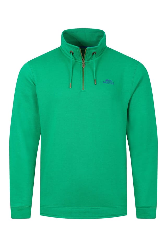 Weird Fish Weird Fish Men's Brampton 1/4 Zip Sweatshirt in Bright Green - 2