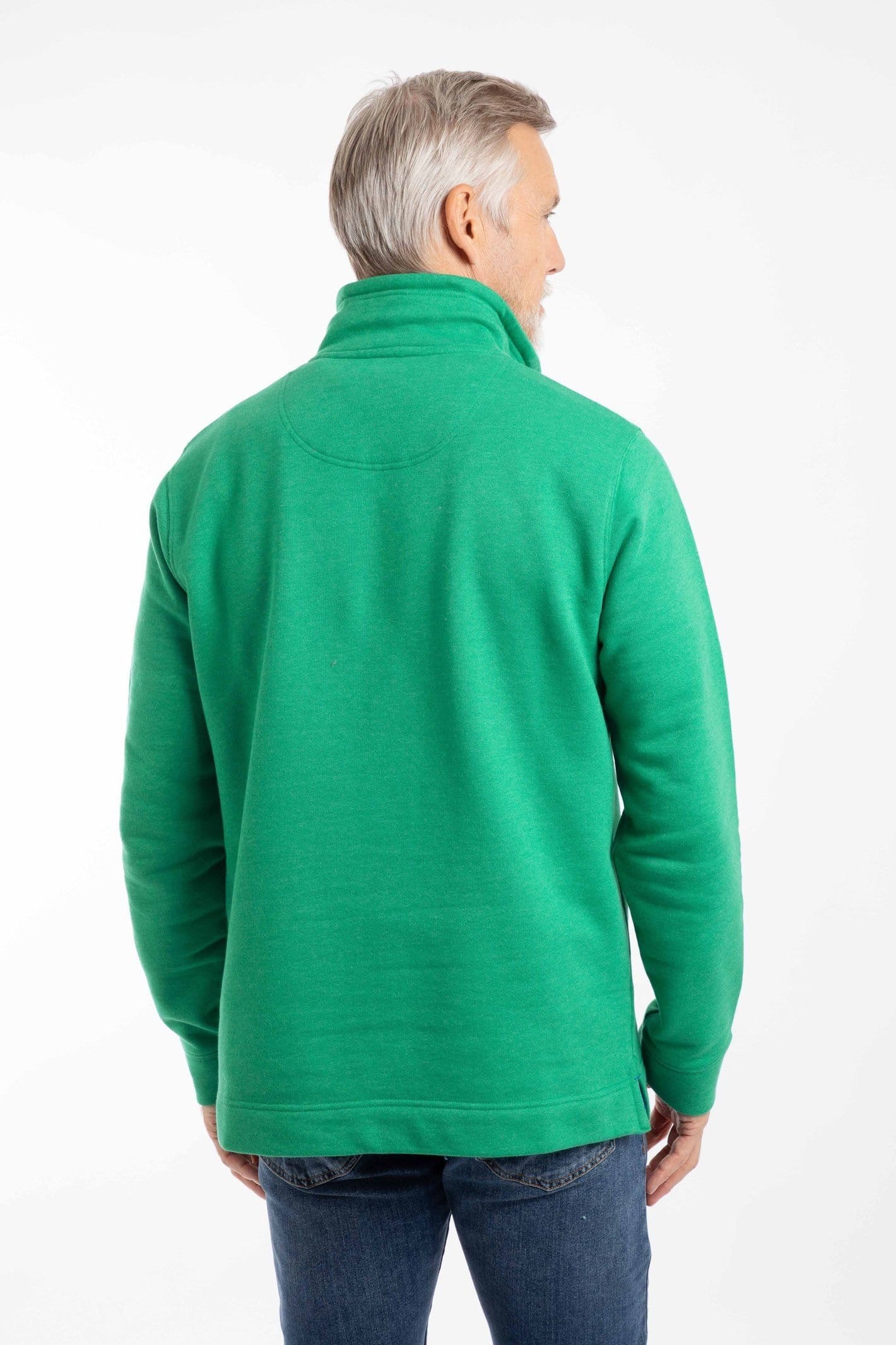 Weird Fish Weird Fish Men's Brampton 1/4 Zip Sweatshirt in Bright Green - 4