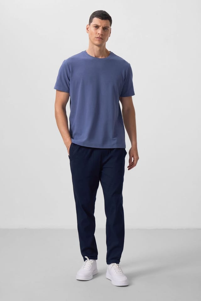 Tommy Life Tommy Life Men's Regular Fit Crew Neck T-Shirt in Dark Blue - 2