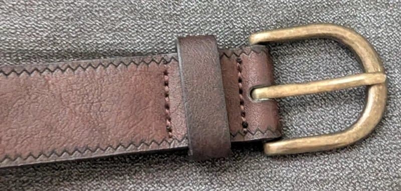 Bershka Brown faux leather belt with gold buckle