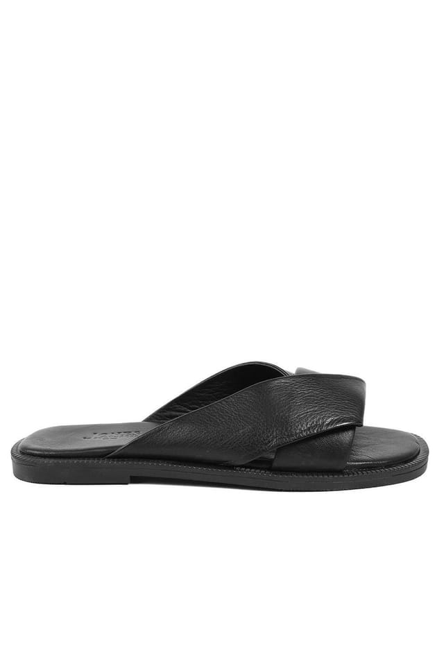 Jones Bootmaker Jones Bootmaker Women's Hazelle Flat Mule Sandals in Black - 2