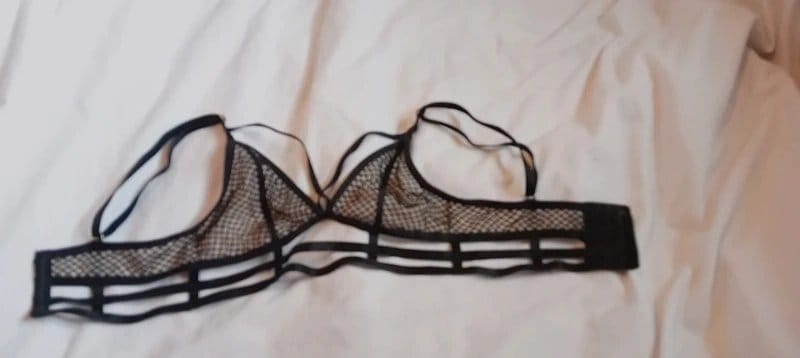 New Look Nude Mesh + Fishnet Bra Size Small