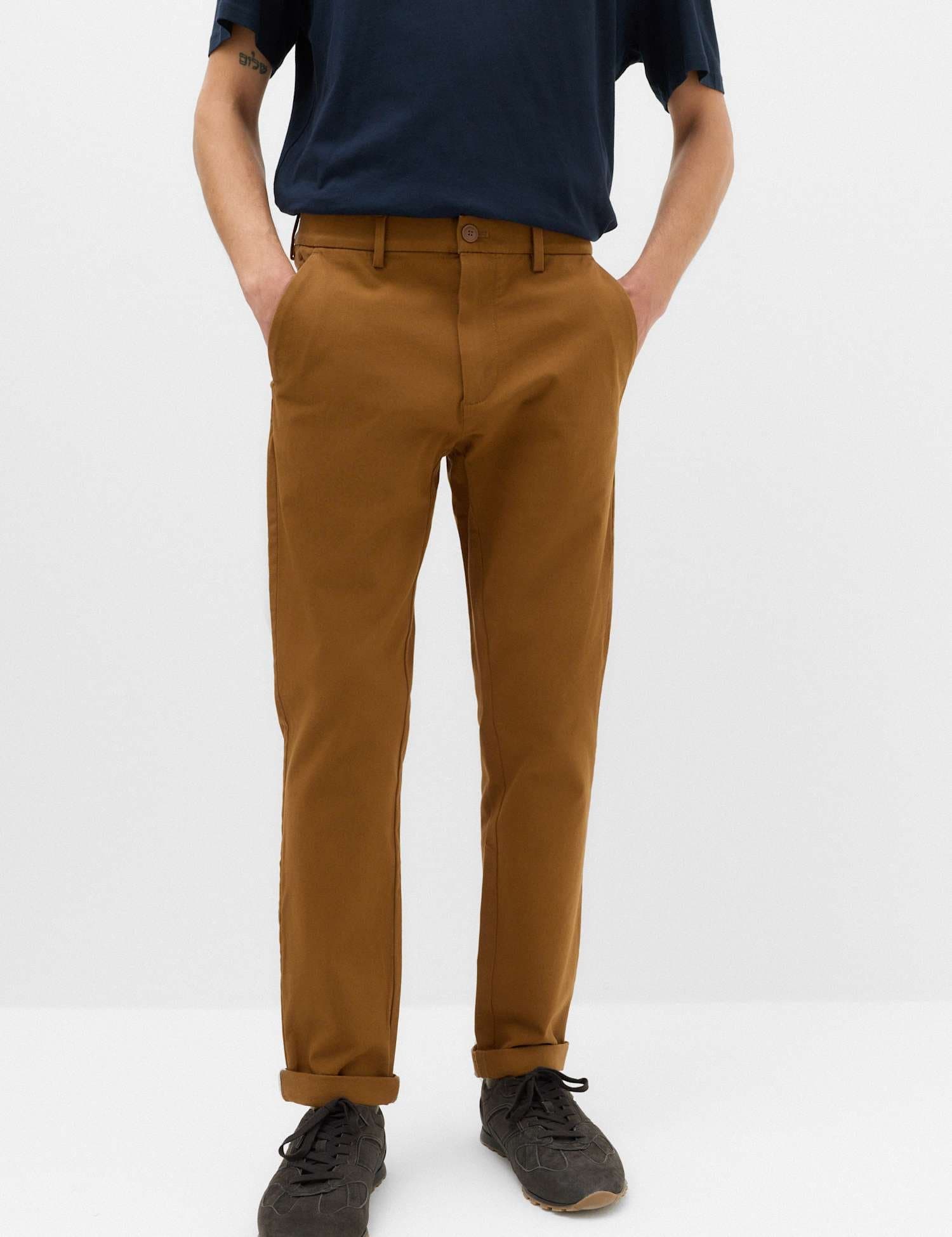 Marks & Spencer M&S The Ultimate Slim Fit Twill Chinos Bronze
