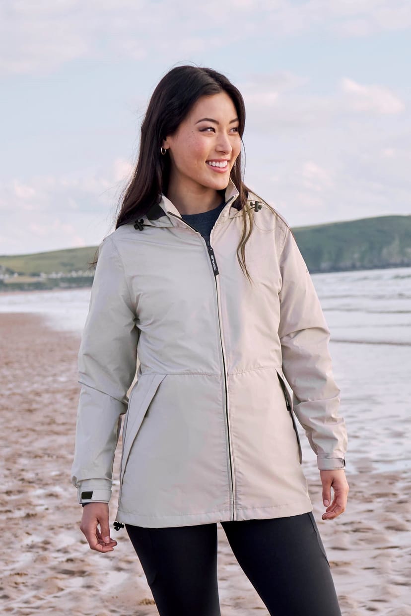 Animal Animal Women's 'Pace' Packable Breathable Comfy Waterproof Jacket in Light Beige - 1